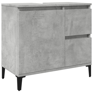 vidaXL ντουλάπι νεροχύτη σκυρόδεμα γκρι 65x33x60cm κατασκευασμένο ξύλο