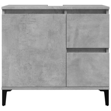 vidaXL ντουλάπι νεροχύτη σκυρόδεμα γκρι 65x33x60cm κατασκευασμένο ξύλο