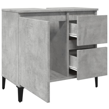 vidaXL ντουλάπι νεροχύτη σκυρόδεμα γκρι 65x33x60cm κατασκευασμένο ξύλο