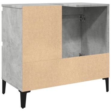 vidaXL ντουλάπι νεροχύτη σκυρόδεμα γκρι 65x33x60cm κατασκευασμένο ξύλο
