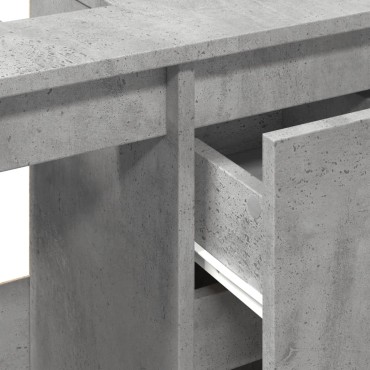 vidaXL ντουλάπι νεροχύτη σκυρόδεμα γκρι 65x33x60cm κατασκευασμένο ξύλο