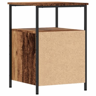 vidaXL Κομοδίνο παλιό ξύλο 34x35,5x50cm Κατασκευασμένο ξύλο 1 τεμ.