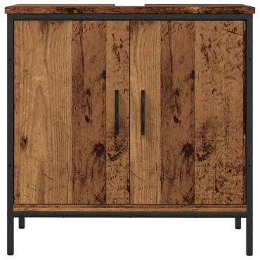 vidaXL Ντουλάπι νιπτήρα Παλιό ξύλο 60x30x60cm Κατασκευασμένο ξύλο 1 τεμ.