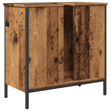 vidaXL Ντουλάπι νιπτήρα Παλιό ξύλο 60x30x60cm Κατασκευασμένο ξύλο 1 τεμ.