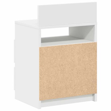 vidaXL Κομοδίνο με 2 συρτάρια Λευκό 40x33x60cm 1 τεμ.