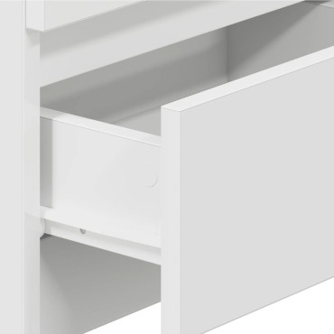 vidaXL Κομοδίνο με 2 συρτάρια Λευκό 40x33x60cm 1 τεμ.