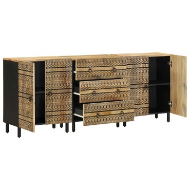 vidaXL Μπουφέδες 3 τεμ. από μασίφ ξύλο Μάνγκο 180x33x75cm