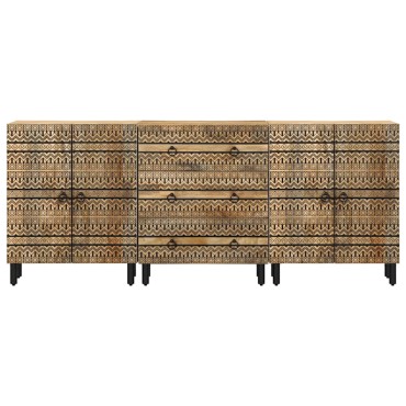 vidaXL Μπουφέδες 3 τεμ. από μασίφ ξύλο Μάνγκο 180x33x75cm