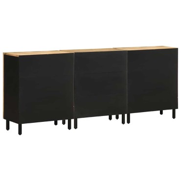 vidaXL Μπουφέδες 3 τεμ. από μασίφ ξύλο Μάνγκο 180x33x75cm