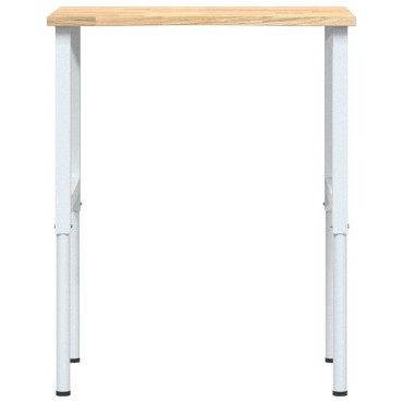 πάγκος εργασίας vidaXL 80x60x(71,5-98) cm Μασίφ Ξύλο Δρυς