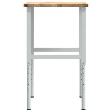 πάγκος εργασίας vidaXL 80x60x(71,5-98) cm Μασίφ Ξύλο Δρυς