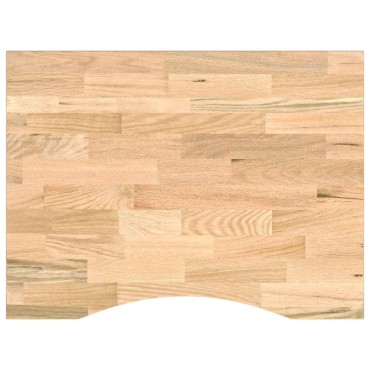 πάγκος εργασίας vidaXL 80x60x(71,5-98) cm Μασίφ Ξύλο Δρυς