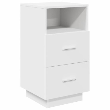 vidaXL Κομοδίνο με 2 συρτάρια Λευκό 36x36x68cm 1 τεμ.