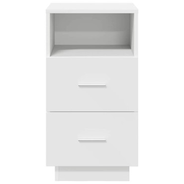 vidaXL Κομοδίνο με 2 συρτάρια Λευκό 36x36x68cm 1 τεμ.
