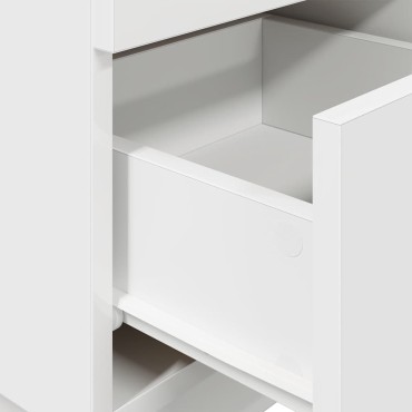 vidaXL Κομοδίνο με 2 συρτάρια Λευκό 36x36x68cm 1 τεμ.
