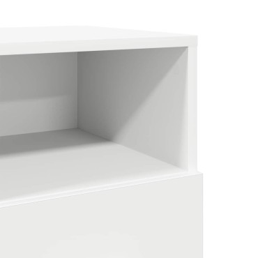 vidaXL Κομοδίνο με 2 συρτάρια Λευκό 36x36x68cm 1 τεμ.