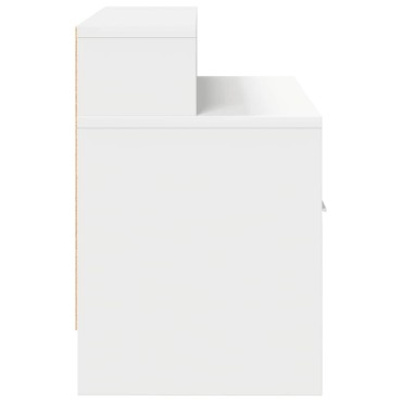 vidaXL Κομοδίνο με συρτάρι Λευκό 51x31x47cm 1 τεμ.