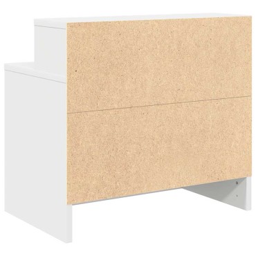 vidaXL Κομοδίνο με συρτάρι Λευκό 51x31x47cm 1 τεμ.