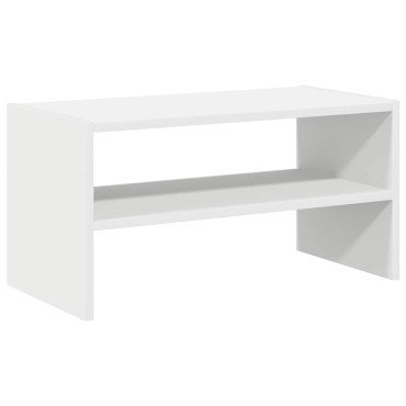 vidaXL Ράφι παπουτσιών στοιβαζόμενο λευκό 60x30x30,5cm