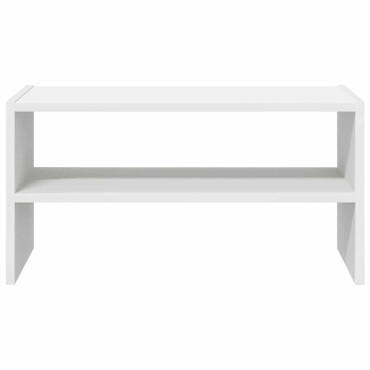 vidaXL Ράφι παπουτσιών στοιβαζόμενο λευκό 60x30x30,5cm