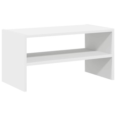vidaXL Ράφι παπουτσιών στοιβαζόμενο λευκό 60x30x30,5cm