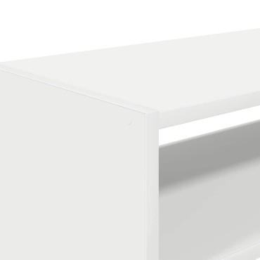 vidaXL Ράφι παπουτσιών στοιβαζόμενο λευκό 60x30x30,5cm
