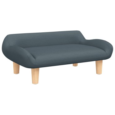 vidaXL Παιδικός καναπές σκούρο γκρι 70x40x24cm ύφασμα