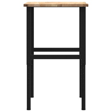 πάγκος εργασίας vidaXL 80x60x(71,5-98) cm Μασίφ Ξύλο Δρυς