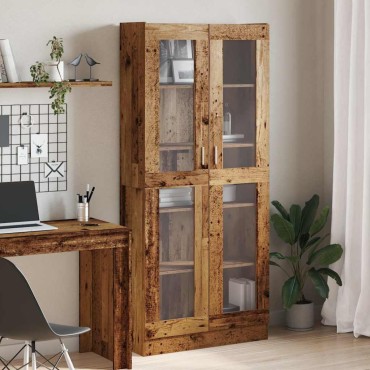 vidaXL Ντουλάπι Όψη Παλαιού Ξύλου 82,5x30,5x185cm Επεξεργασμένο Ξύλο 1 τεμ.