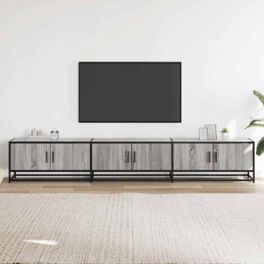 vidaXL Έπιπλο Τηλεόρασης Γκρι Sonoma 240x35x41cm από Επεξεργ. Ξύλο