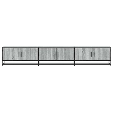 vidaXL Έπιπλο Τηλεόρασης Γκρι Sonoma 240x35x41cm από Επεξεργ. Ξύλο