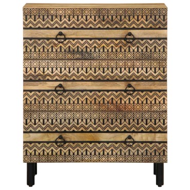 vidaXL Μπουφέδες 2 τεμ. από μασίφ ξύλο Μάνγκο 120x33x75cm
