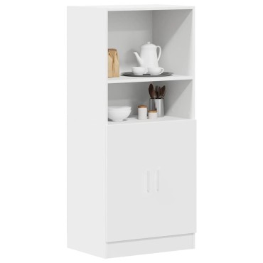 vidaXL Στήλη Κουζίνας Λευκή 57x41,5x131,5cm από Επεξεργασμένο Ξύλο