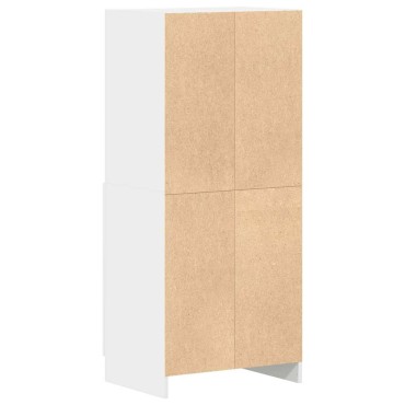 vidaXL Στήλη Κουζίνας Λευκή 57x41,5x131,5cm από Επεξεργασμένο Ξύλο