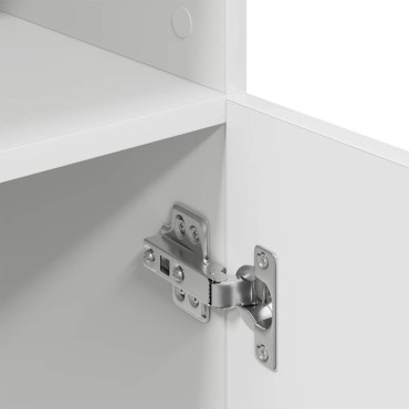 vidaXL Στήλη Κουζίνας Λευκή 57x41,5x131,5cm από Επεξεργασμένο Ξύλο