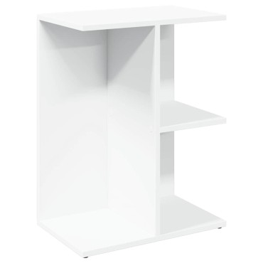 vidaXL Κομοδίνo Λευκό 46,5x29x61cm από Επεξεργασμένο Ξύλο 1 τεμ.