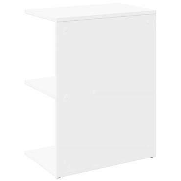 vidaXL Κομοδίνo Λευκό 46,5x29x61cm από Επεξεργασμένο Ξύλο 1 τεμ.
