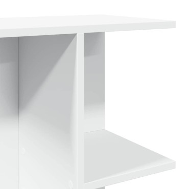 vidaXL Κομοδίνo Λευκό 46,5x29x61cm από Επεξεργασμένο Ξύλο 1 τεμ.