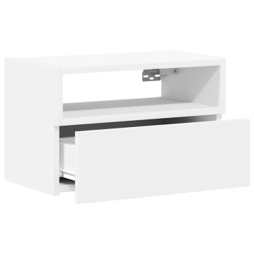 vidaXL Κομοδίνο Επιτοίχιο Λευκά 45x26x28,5cm 1 τεμ.