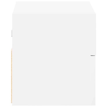 vidaXL Κομοδίνο Επιτοίχιο Λευκά 45x26x28,5cm 1 τεμ.