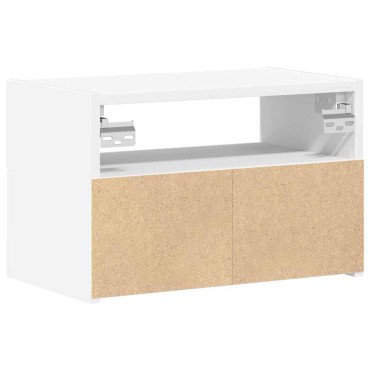 vidaXL Κομοδίνο Επιτοίχιο Λευκά 45x26x28,5cm 1 τεμ.