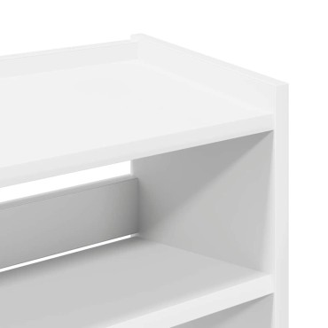 vidaXL Παπουτσοθήκη Λευκή 60x25x100cm από Επεξεργασμένο Ξύλο