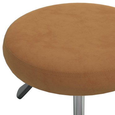 vidaXL Καρέκλα τραπεζαρίας καφέ βελούδο 31x(42-54)cm 1 τεμ.