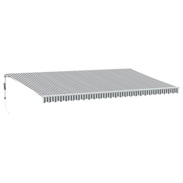 vidaXL Τέντα Πτυσσόμενη Αυτόματη με LED Ανθρακί / Λευκή 600x300 εκ.