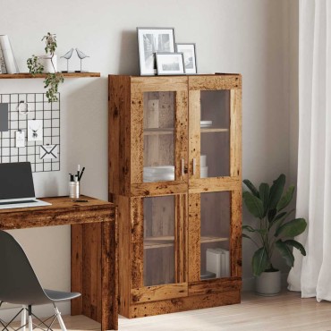 vidaXL Ντουλάπι Όψη Παλαιού Ξύλου 82,5x30,5x150cm Επεξεργασμένο Ξύλο 1 τεμ.