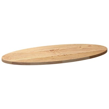 vidaXL Επιτραπέζια επιφάνεια 80x40x2cm μασίφ ξύλο δρυς οβάλ