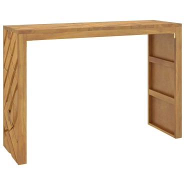 vidaXL Τραπέζι κονσόλας 110x35x75cm από μασίφ ξύλο τικ 1 τεμ.