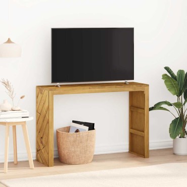 vidaXL Τραπέζι κονσόλας 110x35x75cm από μασίφ ξύλο τικ 1 τεμ.