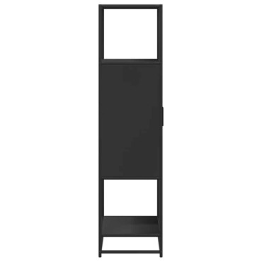 vidaXL Ντουλάπι Μαύρο από 68x35x139cm Επεξεργασμένο Ξύλο και μέταλλο 1 τεμ.