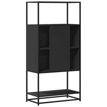 vidaXL Ντουλάπι Μαύρο από 68x35x139cm Επεξεργασμένο Ξύλο και μέταλλο 1 τεμ.
